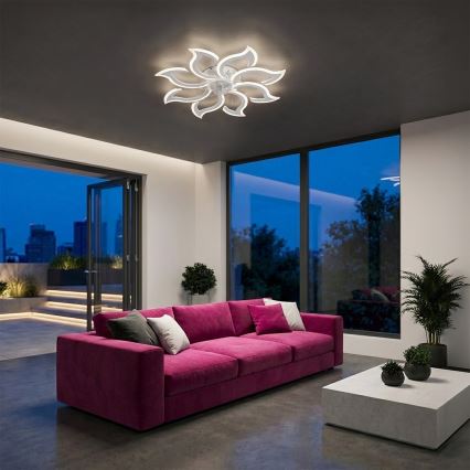 Brilagi - Dimmable LED Ceiling Fan LED/44W/230V Ø 90 cm White + Remote Control