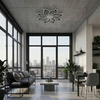 Brilagi - Dimmable LED Ceiling Fan LED/44W/230V Ø 90 cm Black + Remote Control