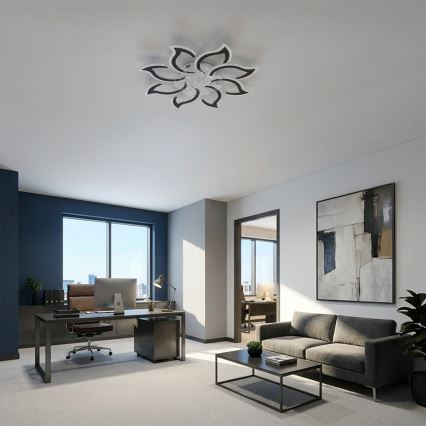 Brilagi - Dimmable LED Ceiling Fan LED/44W/230V Ø 90 cm Black + Remote Control