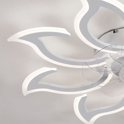 Brilagi - Dimmable LED Ceiling Fan, LED/44W/230V, 3000-6500K, Ø 90 cm, White + Remote Control
