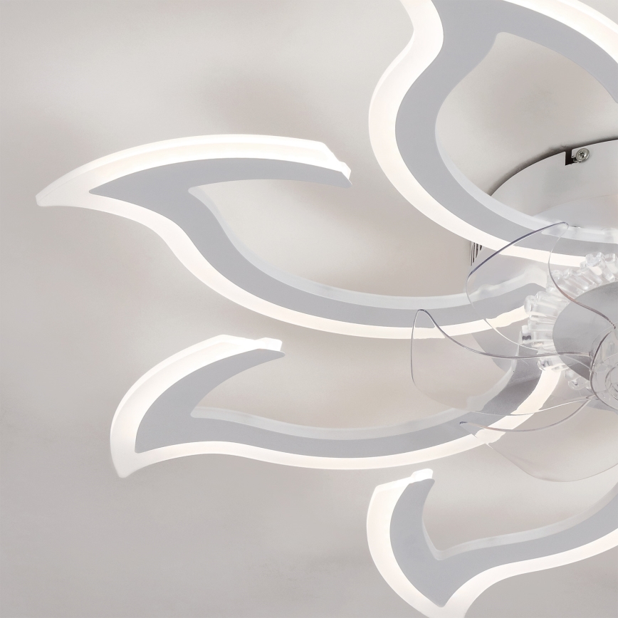 Brilagi - Dimmable LED Ceiling Fan, LED/44W/230V, 3000-6500K, Ø 90 cm, White + Remote Control