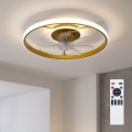 BRILAGI - Dimmable LED Ceiling Fan LED/66W/230V 3000-6500K dia. 55 cm white/gold + remote control
