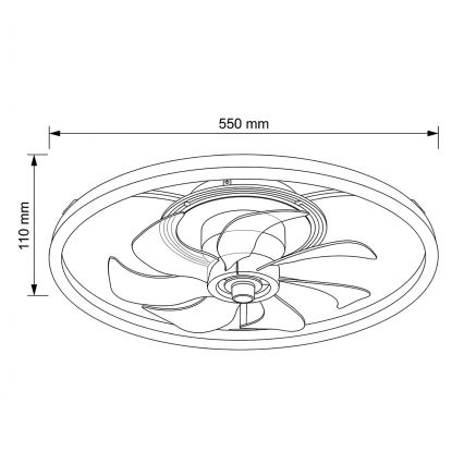 Brilagi - LED Dimmable Ceiling Fan LED/66W/230V 55 cm White/Gold + Remote Control