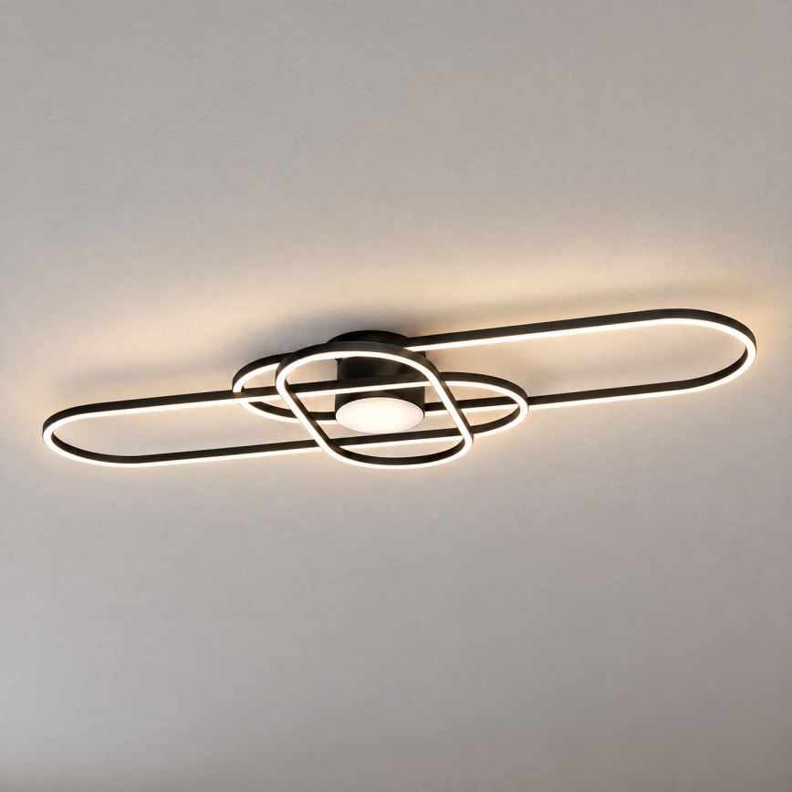 BRILAGI - Dimmable LED Ceiling Light APOLLO LED/58W/230V 3000-6500K 43,2x101,2 cm Black + Remote Control