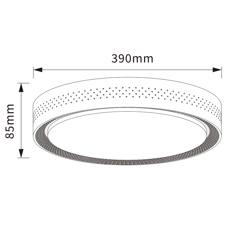 Brilagi - COCI Dimmable LED Ceiling Light, 48W/230V, 3000–6500K (adjustable color temperature), Ø39 cm, Wood Effect/Black + Remote Control