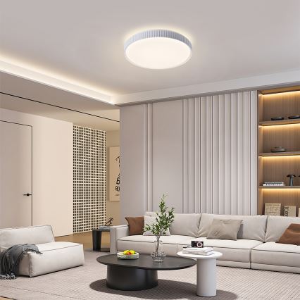 Brilagi - CORVO Dimmable LED Ceiling Light LED/72W/230V 3000-6000K White Ø 50 cm + Remote Control
