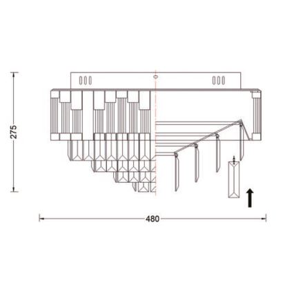 Brilagi - CROWN LED dimmable ceiling light LED/41W/230V 3000-6000K Ø 48 cm black + remote control