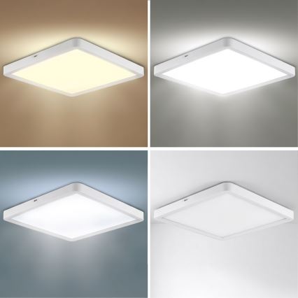 Brilagi - LED Dimmable Ceiling Light ESTELA SQUARE LED/36W/230V 3000-6500K 31x31 cm white + Remote Control