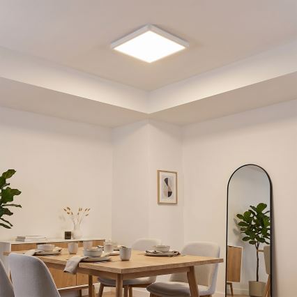 Brilagi - LED Dimmable Ceiling Light ESTELA SQUARE LED/36W/230V 3000-6500K 31x31 cm white + Remote Control