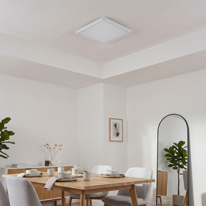 Brilagi - LED Dimmable Ceiling Light ESTELA SQUARE LED/36W/230V 3000-6500K 31x31 cm white + Remote Control