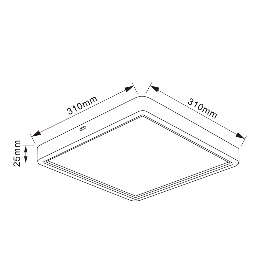 Brilagi - LED Dimmable Ceiling Light ESTELA SQUARE LED/36W/230V 3000-6500K 31x31 cm white + Remote Control