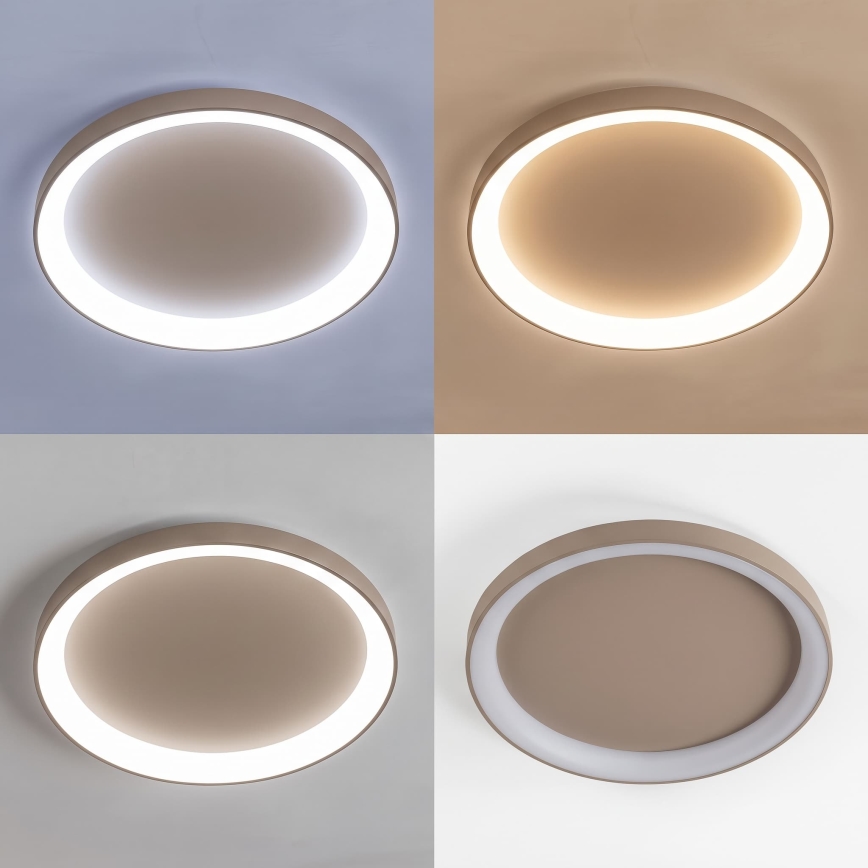 BRILAGI - LED Dimmable ceiling light FALCON II LED/108W/230V 3000-6500K Ø 80 cm beige + remote control