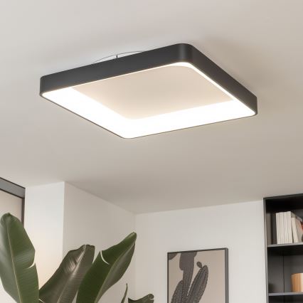 Brilagi - FALCON II Dimmable LED Ceiling Light LED/125W/230V 3000-6500K 60x60 cm Black + Remote Control