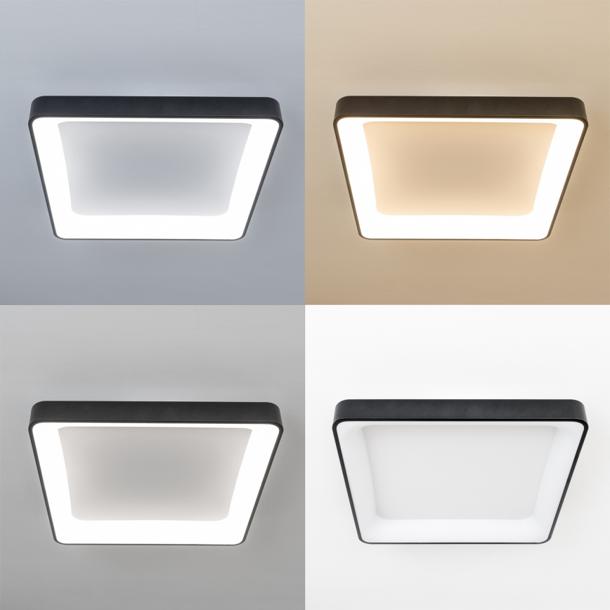 Brilagi - FALCON II Dimmable LED Ceiling Light LED/125W/230V 3000-6500K 60x60 cm Black + Remote Control