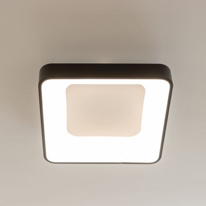 Brilagi - FALCON II Dimmable LED Ceiling Light LED/80W/230V 3000-6500K 40x40 cm Black + Remote Control