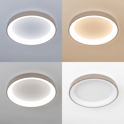 BRILAGI - LED Dimmable Ceiling Light FALCON II LED/99W/230V 3000-6500K Ø 60 cm white/beige + remote control
