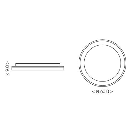BRILAGI - LED Dimmable Ceiling Light FALCON II LED/99W/230V 3000-6500K Ø 60 cm white/beige + remote control