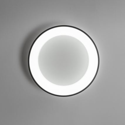Brilagi - FALCON LED dimmable ceiling light, 80W, 230V, 3000–6500 K, Ø 60 cm, black, with remote control