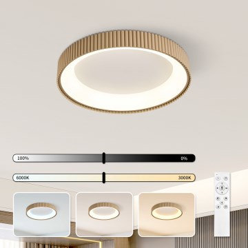 Brilagi - Dimmable LED Ceiling Light FALCON MODERN LED/30W/230V 3000-6500K Ø 40 cm Beige + Remote Control