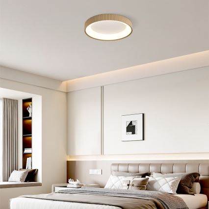 Brilagi - Dimmable LED Ceiling Light FALCON MODERN LED/30W/230V 3000-6500K Ø 40 cm Beige + Remote Control