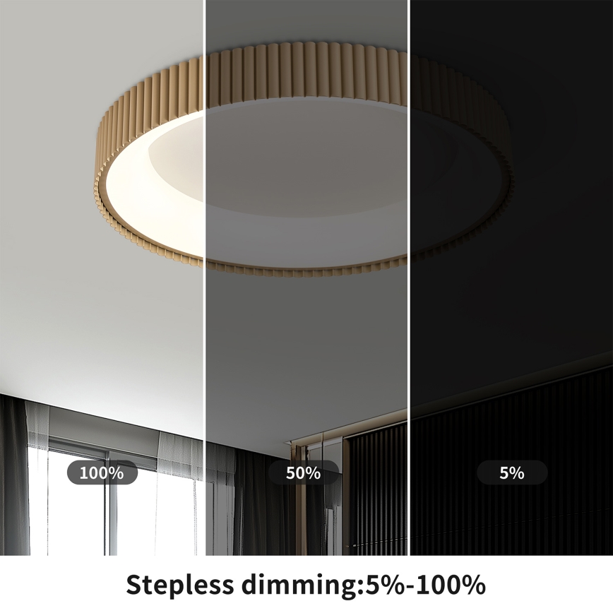 BRILAGI - LED Dimmable Ceiling Light FALCON MODERN LED/54W/230V 3000-6500K 60 cm beige + remote control