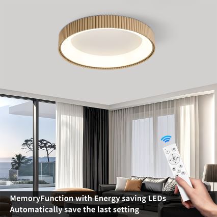 BRILAGI - LED Dimmable Ceiling Light FALCON MODERN LED/54W/230V 3000-6500K 60 cm beige + remote control
