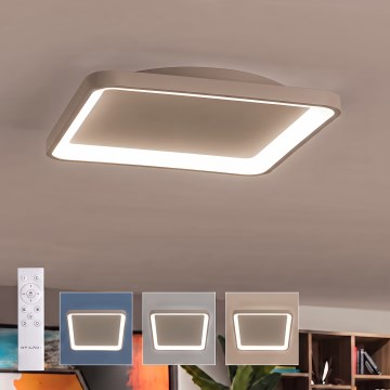 BRILAGI - Dimmable LED ceiling light FALCON SLIM LED/50W/230V 3000-6500K 50x50 cm beige + remote control