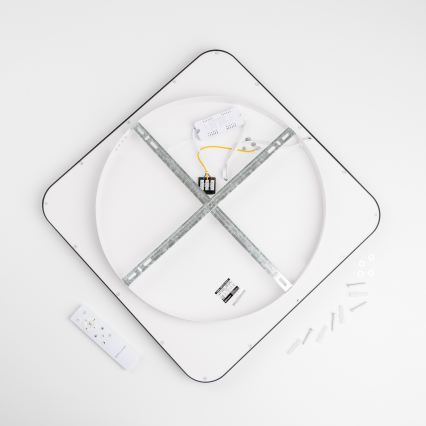 Brilagi - LED Dimmable Ceiling Light FALCON SLIM LED/50W/230V 3000-6500K 50x50 cm Black + Remote Control