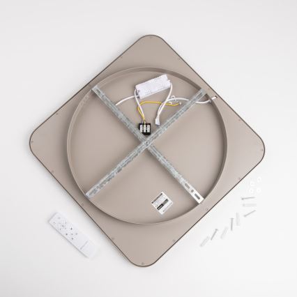 BRILAGI - LED Dimmable ceiling light FALCON SLIM LED/50W/230V 3000-6500K 50x50 cm white/beige + remote control