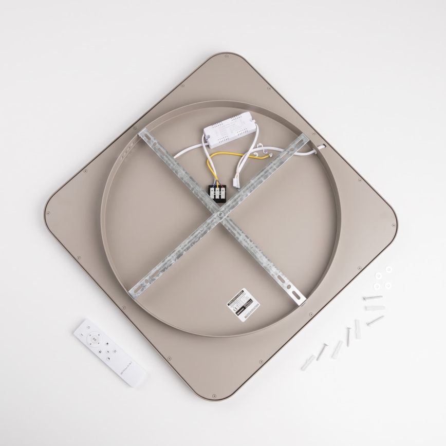 BRILAGI - LED Dimmable ceiling light FALCON SLIM LED/50W/230V 3000-6500K 50x50 cm white/beige + remote control