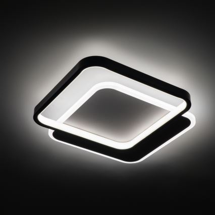 Brilagi - Dimmable LED ceiling light FLARE LED/43W/230V 3000-6000K 39,5x45 cm white/black + remote control