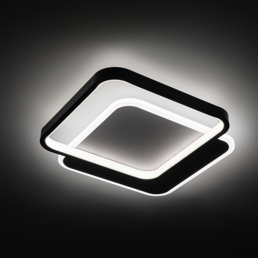 Brilagi - Dimmable LED ceiling light FLARE LED/43W/230V 3000-6000K 39,5x45 cm white/black + remote control