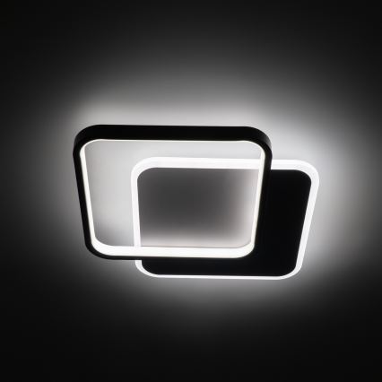 Brilagi - Dimmable LED ceiling light FLARE LED/43W/230V 3000-6000K 39,5x45 cm white/black + remote control