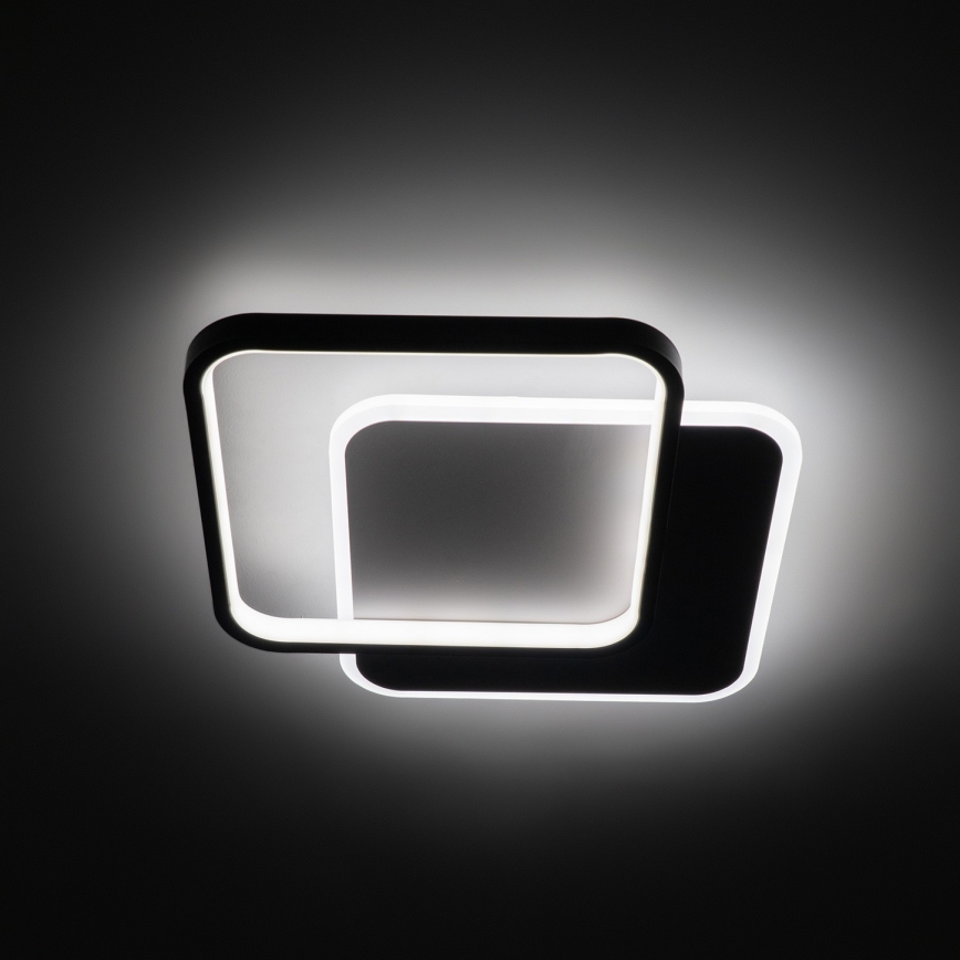 Brilagi - Dimmable LED ceiling light FLARE LED/43W/230V 3000-6000K 39,5x45 cm white/black + remote control