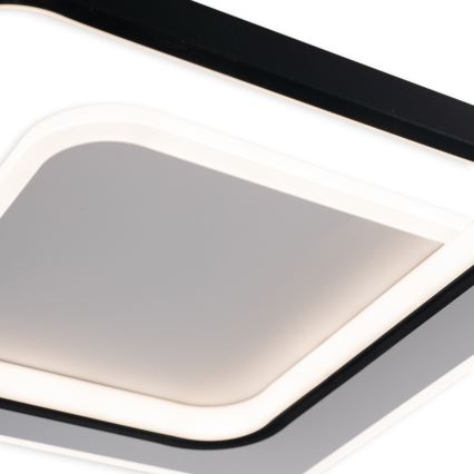Brilagi - Dimmable LED ceiling light FLARE LED/43W/230V 3000-6000K 39,5x45 cm white/black + remote control