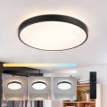 Brilagi - Dimmable LED Ceiling Light GLASS POOL DOUBLE LED/60W/230V 3000-6000K 50 cm Black + Remote Control