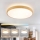 Brilagi - Dimmable LED Ceiling Light GLASS POOL DOUBLE LED/60W/230V 3000-6000K 50 cm wood finish + remote control