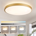 Brilagi - Dimmable LED ceiling light GLASS POOL DOUBLE LED/80W/230V 3000-6000K 60 cm gold + remote control