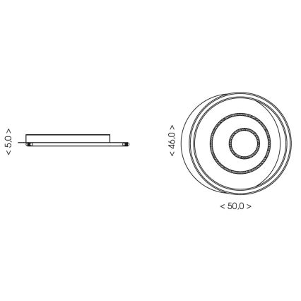 Brilagi - Dimmable IRIS LED Ceiling Light LED/83W/230V 3000-6000K 46x50 cm White + Remote Control