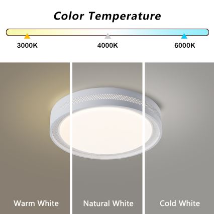 Brilagi - KREON Dimmable LED Ceiling Light LED/54W/230V 3000-6000K, Black, Ø 38 cm + Remote Control
