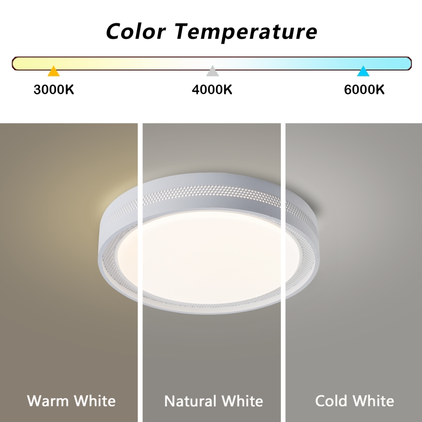 Brilagi - KREON Dimmable LED Ceiling Light LED/54W/230V 3000-6000K, Black, Ø 38 cm + Remote Control