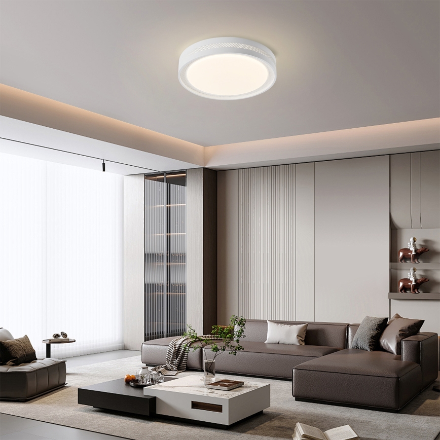 Brilagi - KREON Dimmable LED Ceiling Light LED/54W/230V 3000-6000K, Black, Ø 38 cm + Remote Control
