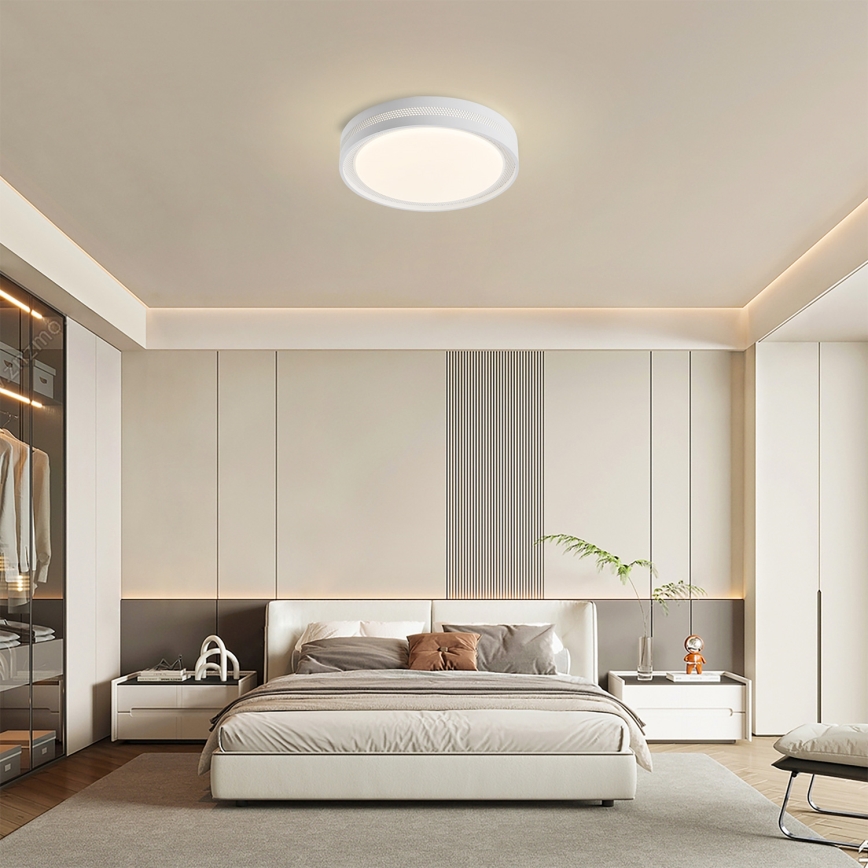 Brilagi - KREON Dimmable LED Ceiling Light LED/54W/230V 3000-6000K, Black, Ø 38 cm + Remote Control