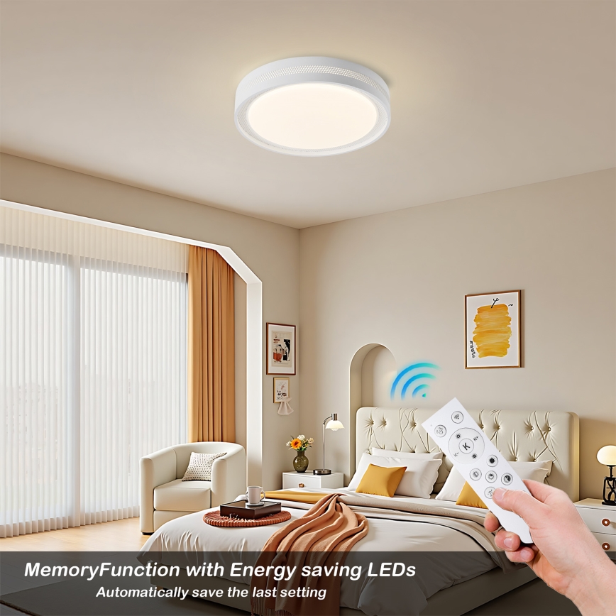 Brilagi - KREON Dimmable LED Ceiling Light LED/54W/230V 3000-6000K, Black, Ø 38 cm + Remote Control