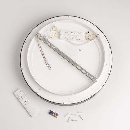 Brilagi - LED Dimmable Ceiling Light FALCON LED/40W/230V 3000-6500K Ø 45 cm Black + Remote Control