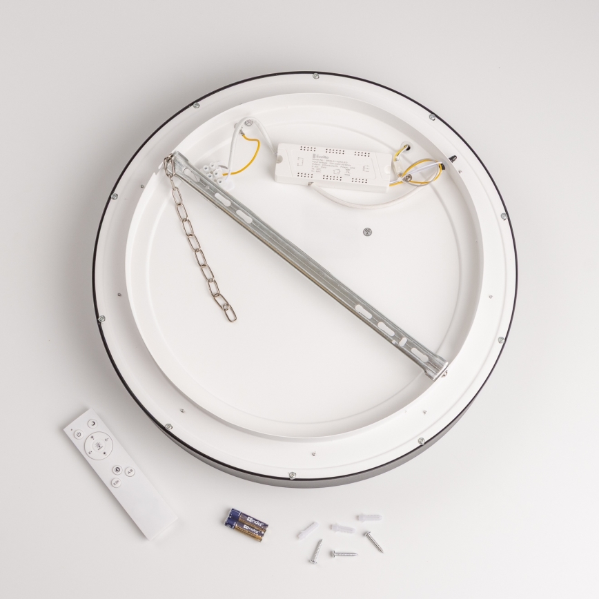 Brilagi - LED Dimmable Ceiling Light FALCON LED/40W/230V 3000-6500K Ø 45 cm Black + Remote Control