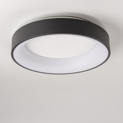 Brilagi - LED Dimmable Ceiling Light FALCON LED/40W/230V 3000-6500K Ø 45 cm Black + Remote Control