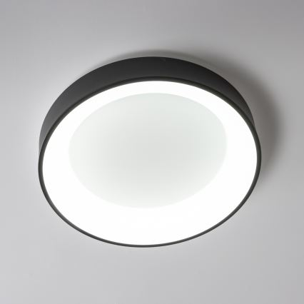 Brilagi - LED Dimmable Ceiling Light FALCON LED/40W/230V 3000-6500K Ø 45 cm Black + Remote Control