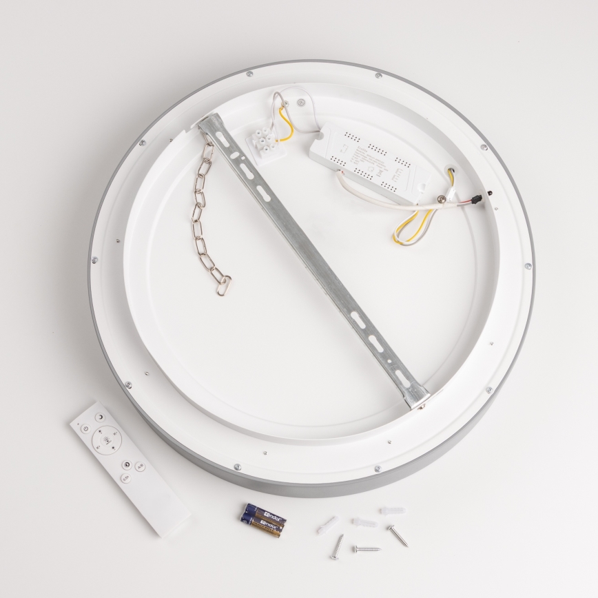 Brilagi - FALCON Dimmable LED Ceiling Light LED/40W/230V 3000–6500K, Ø45 cm, grey + remote control