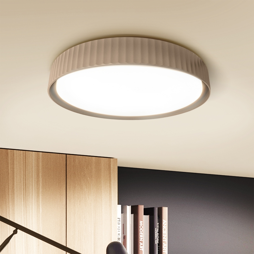 Brilagi - LUCIA LED Dimmable Ceiling Light LED/48W/230V 3000-6500K Ø41 cm Brown + Remote Control